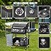 Outopee 3+1 Burner Propane Gas Barbecue Grill with Side Burner, Portable Gas BBQ with Enameled Cast Iron Grate, Warming Rack, Thermometer & Wheels for Patio Garden Party Camping Outdoor Cooking