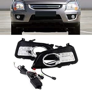 AupTech LED DRL Daytime Running Light Fog Lamp for KIA Sportage 2009 2010