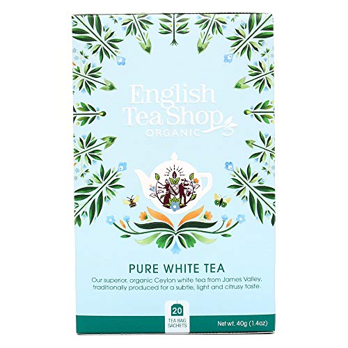 English Tea Shop Organic Pure White Tea - 20 Sachet Tea Bags (3 Packs, 60 Sachet Tea Bags) #TOP3