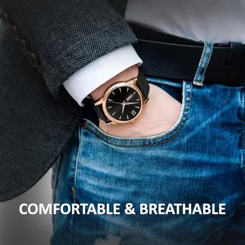 Image of HUMBLE Soft Silicone 19mm with Black Metal Buckle Strap for Smartwatch Compatible with Noise Colorfit Pro 2 /Oxy /Pulse /Beat, Boat Storm Smart Watch & Watches with 19mm Lugs-Black