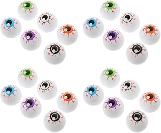 AKHFKY 24 Pieces 1In Plastic Halloween Eyeballs Scary Ping Pong Eyeballs for Toys Halloween Eyeballs Creepy Plastic Eyeballs Halloween Eyeballs Props for Halloween Party Decorations Supplies