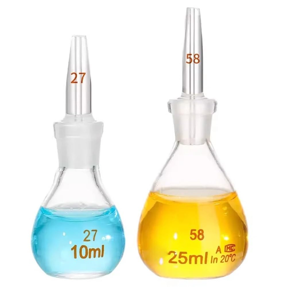 Vetreria da laboratorio Bottiglia di densità con picnometro di temperatura 5/10/25/50/100/250ml Picnometro di densità di polvere solida(100ml)