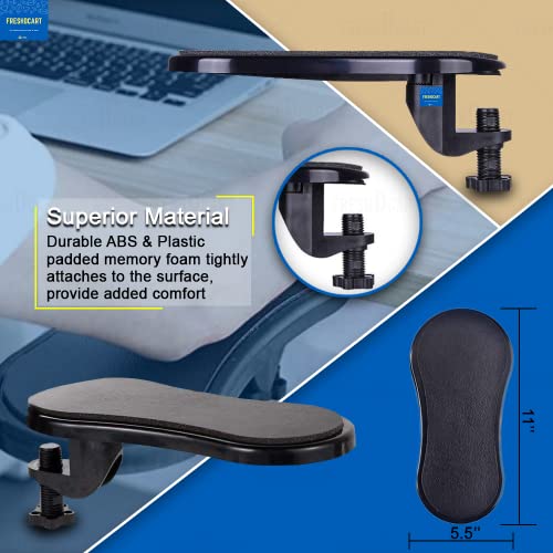 FreshDcart Adjustable Computer Arm Rest Ergonomic Attachable Computer Table Arm Support Stand Desk Rests Chair Extender for Home Office(Black Pack... - Image 3