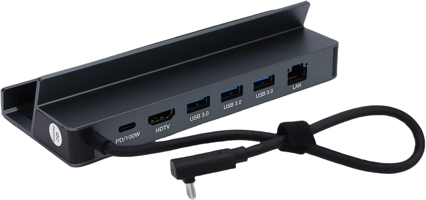 Base de Conexión 6 en 1 USB 3.0 4K 60Hz Gigabit Ethernet 100W PD