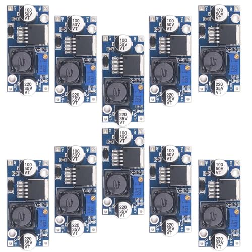 Image of 10-Packs Electronic Voltage Stabilizer Power Supply Module: Adjustable Buck Converter LM2596 DC-DC Step Down Variable Volt Regulator, Input 3.2V-40V, Output 1.25V-35V