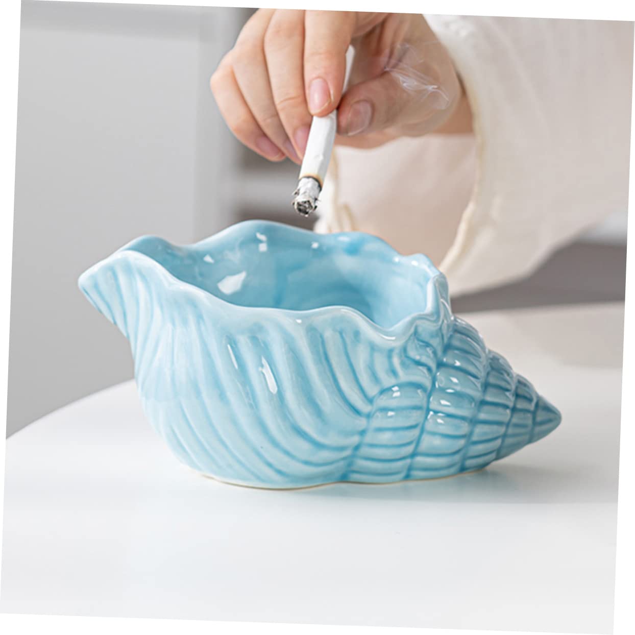 Amazon.co.jp: HOMOCONO セラミック製巻貝灰皿セット 滑らかな表面