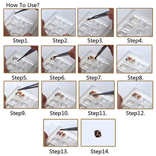 Molde Acrílico para Uñas, 10 Piezas DIY Silicona miniatura 6