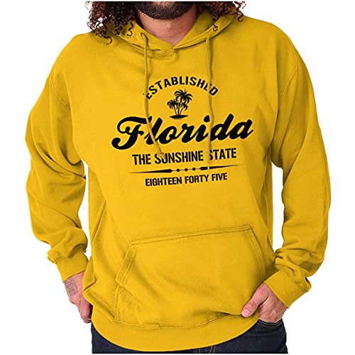 Classic Teaze Florida the Sunshine State Souvenir Hoodie Sweatshirt Women Men Gold