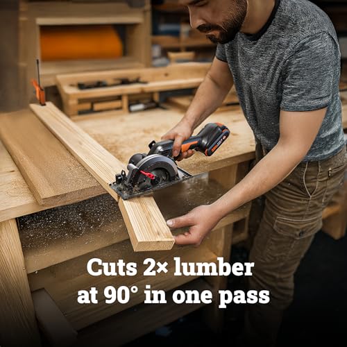 Worx WX531L.9 20V Power Share WORXSAW 4.5" Cordless Compact Circular Saw (Tool Only) - Image 2