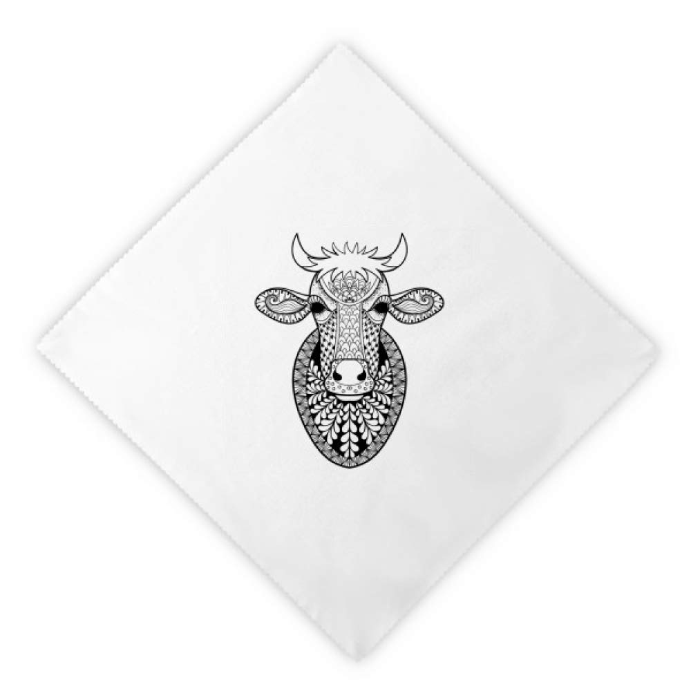 Servilletas de almuerzo de tela con cuadro de vaca grande para decoración de mesa, 2 uds