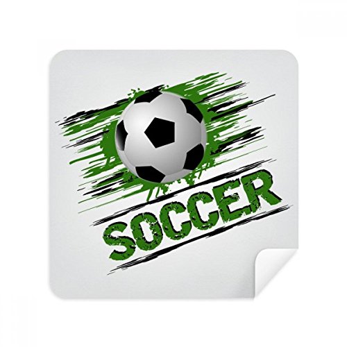 Chiffon de nettoyage lunettes football vert essuyage sans trace écran 2Pcs