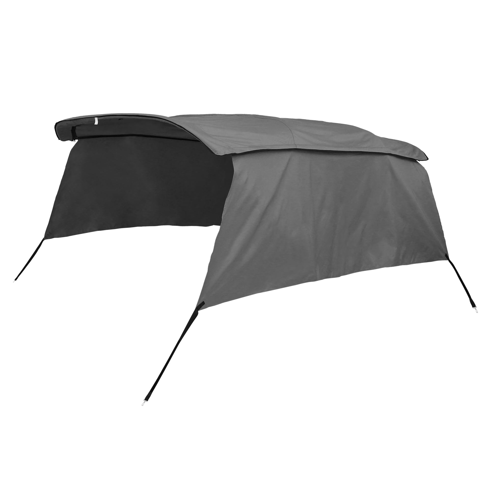 X AUTOHAUX 600D 4 Bow 8'L x 54"H x 91 "-96" W Bimini Top Canvas Cover Grigio