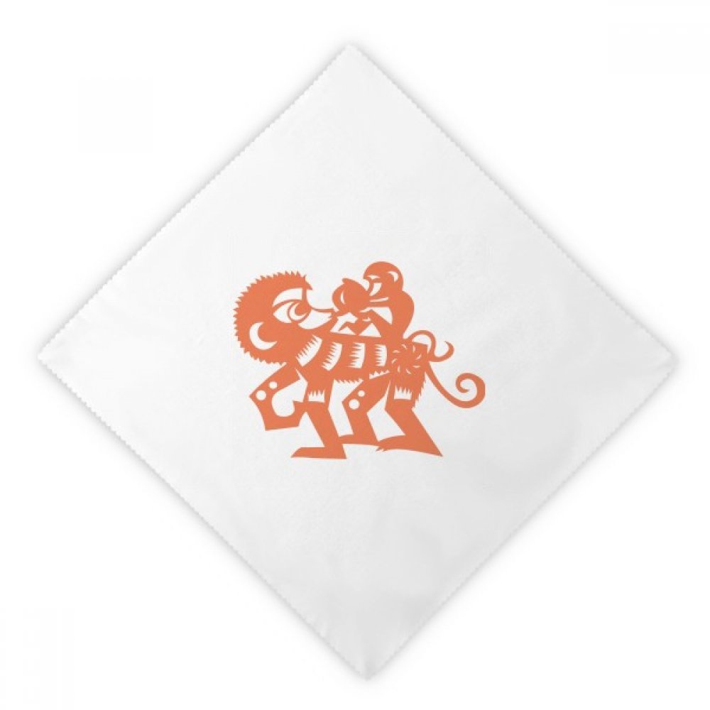 Servilletas de tela reutilizables blancas de tela para cena con animales chinos