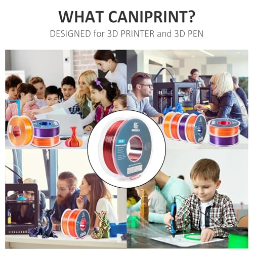 Image of Geeetech Silk PLA Filament 1.75mm Silk Dual Color Filament, Coextrusion Dichromatic Metal-Like Shiny Consumable 1kg (2.2lbs) 1 Spool, Dimensional Accuracy + /- 0.02 mm, Black Red