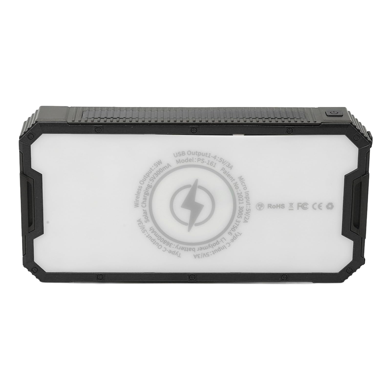 Solar Power Bank Portable ładowarka z 36LEDS Wspinacz (BLACK)