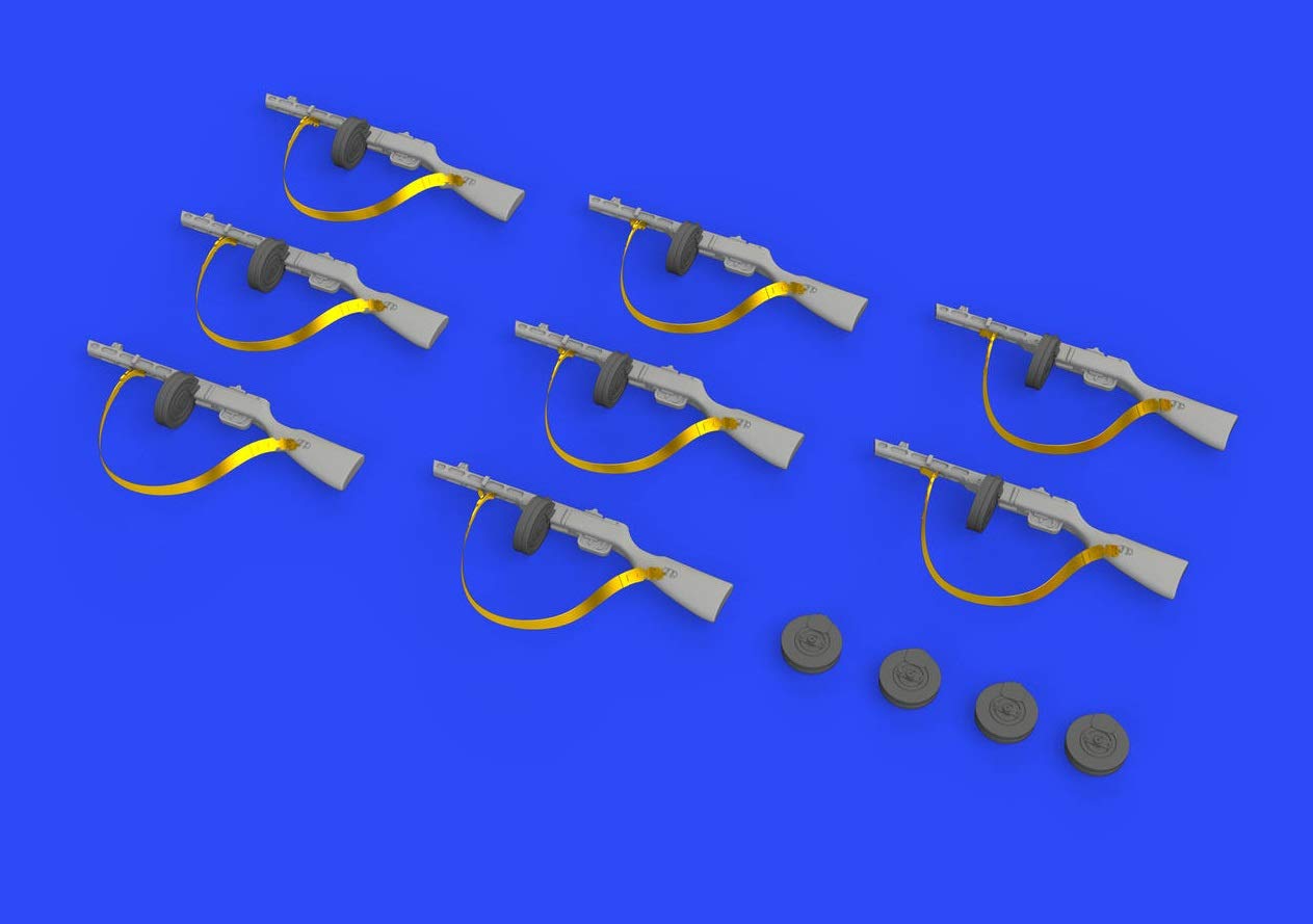 Eduard EDB635011 1:35-PPsh-41 Submachine Gun Model Kit Brassin, Various