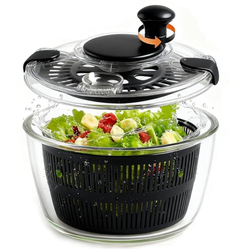 LYTYCJD 5.2 Qt Glass Salad Spinner