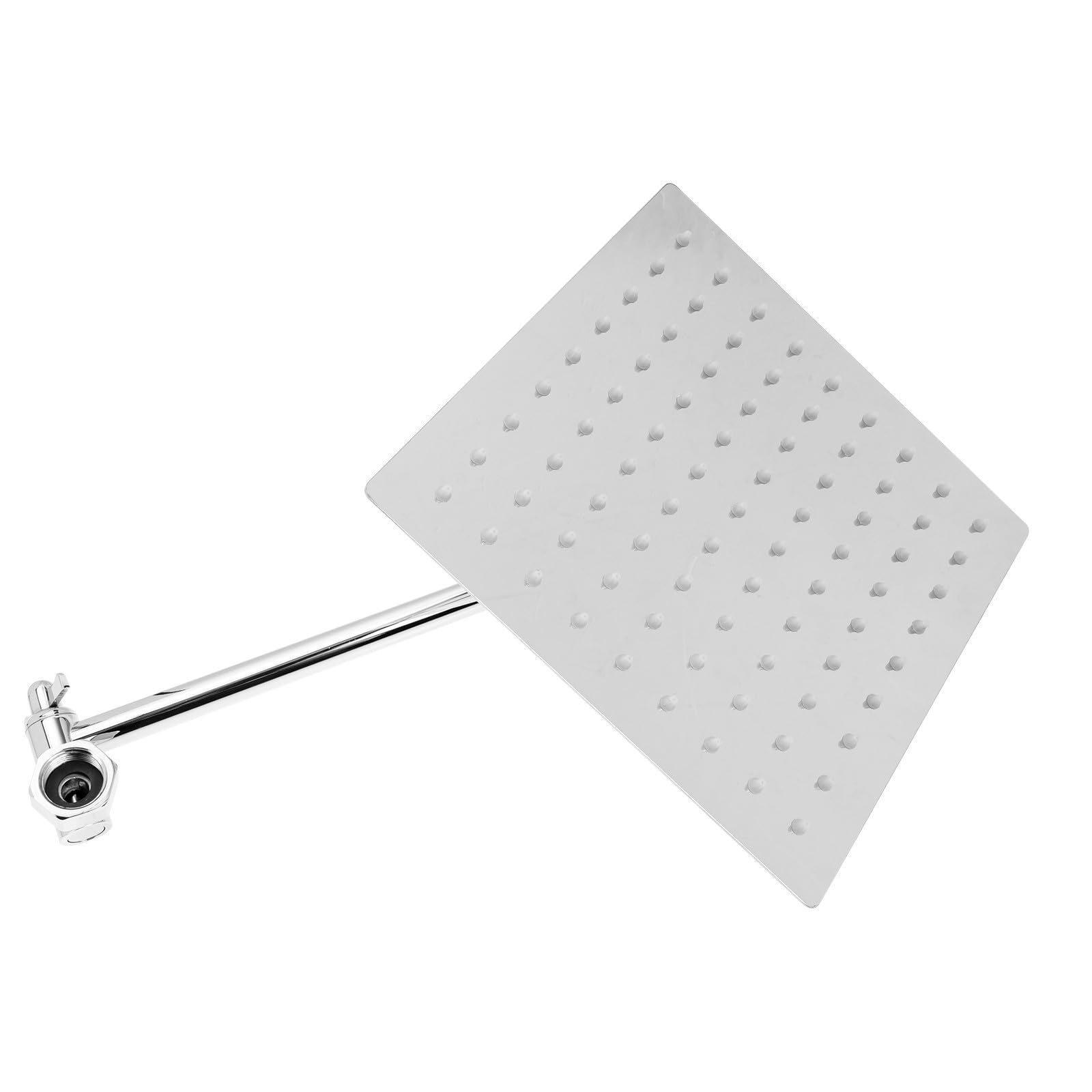 Juego de Cabezal de Ducha y Brazo Ajustable Cuadrado de Acero Inoxidable Efecto Lluvia Conjunto de Ducha de Alta Presión para Baño y Hogar