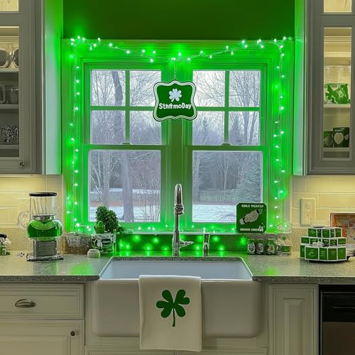 Image of URM Green LED String Lights for Decoration 10M (36 LEDs) | Fairy Lights for Room, Balcony & Wall Decor | Plug in Decorative Lights for Home, Diwali, Bedroom, Party, Curtain & Aesthetic Lighting