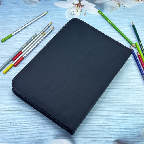 Image of YOUNGCOL 72 Slots Colored Pencil Case Pencil Holder Color pencil organizer Storage (Black)