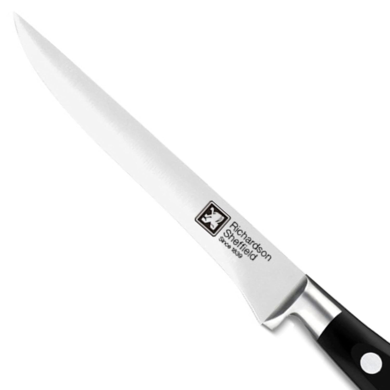 Richardson Sheffield FN171 Vulcano Professional Boning Knife 5", Stainless Steel, NSF Approved, Silver, Black