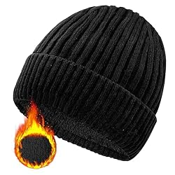 lifwimner Gorro de Hombre, Gorro Unisex Elástico, ...: Suave y Elástico: Este gorro para hombre está hecho de fibras acrílicas, suave, ligero y cálido. El ala se puede bajar para cubrir las orejas. Forro Cálido: El forro suave y grueso hace que este gorro de invierno sea más cálido y acogedor. El exterio...