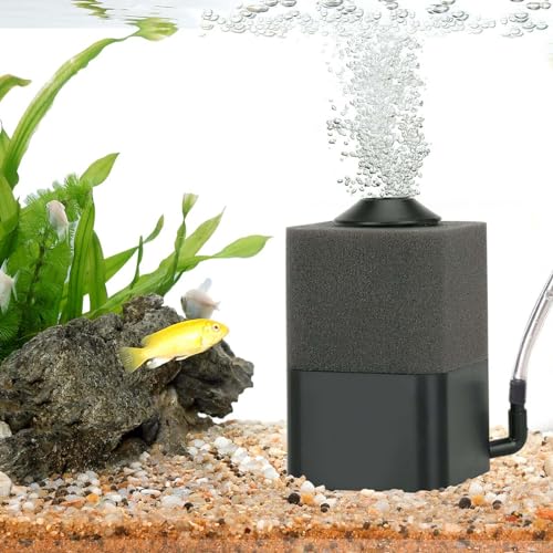 Aquarium Sponge Filter Quiet Submersible Fish Tank Aeration Bio Filter for Breeding Fry Betta Shrimp Safe Foam Filtration for Saltwater and Freshwater Internal Corner Water Cleaner