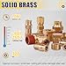 Ailbiuko 150Pcs Brass DOT Push-To-Connect Fittings & Compression Air Nylon Tubing Fittings Assortment Kits,1/4