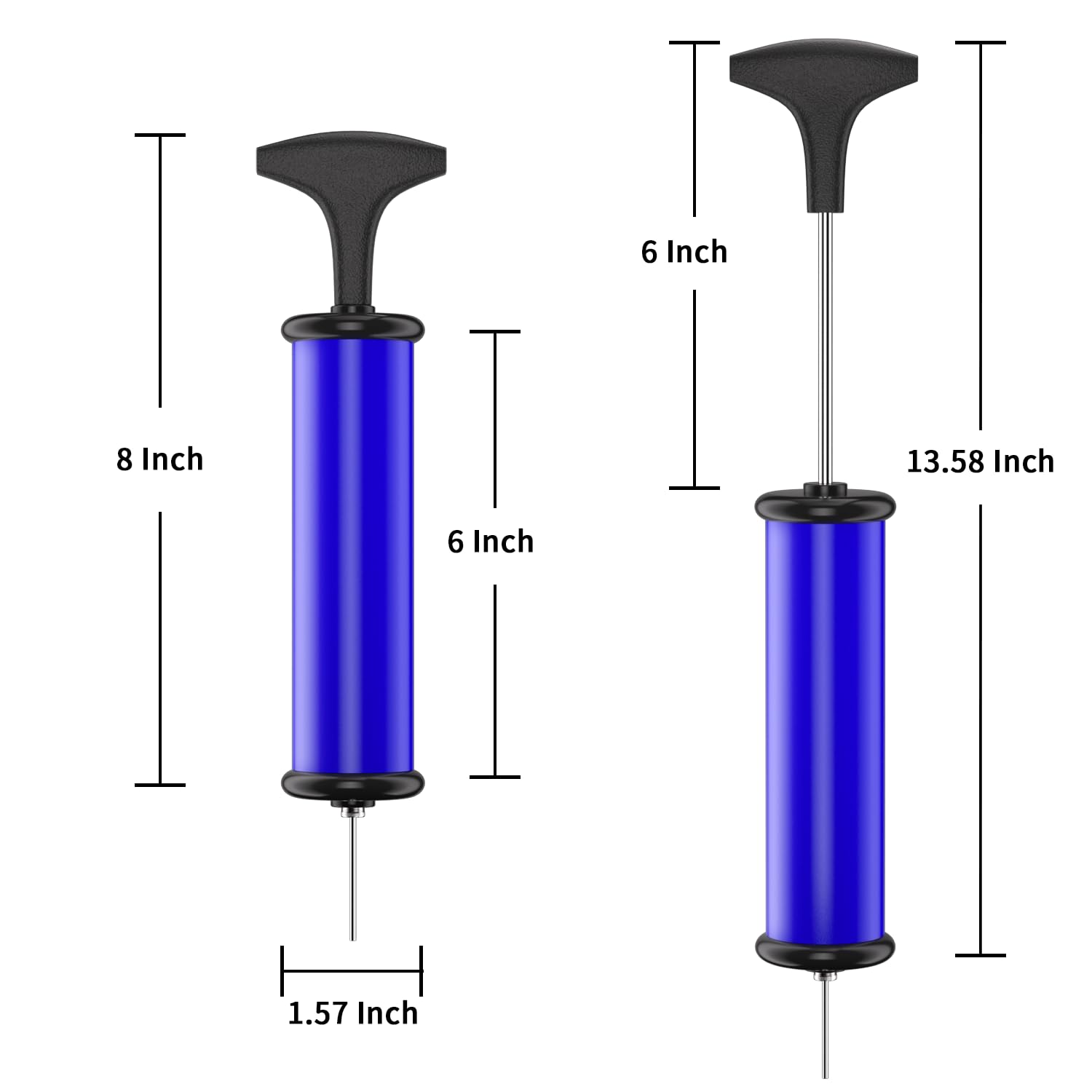 Jecdfs Ballpumpe Set Mit 4 Nadeln - Handluftpumpe Für Fußball Basketball Volleyball