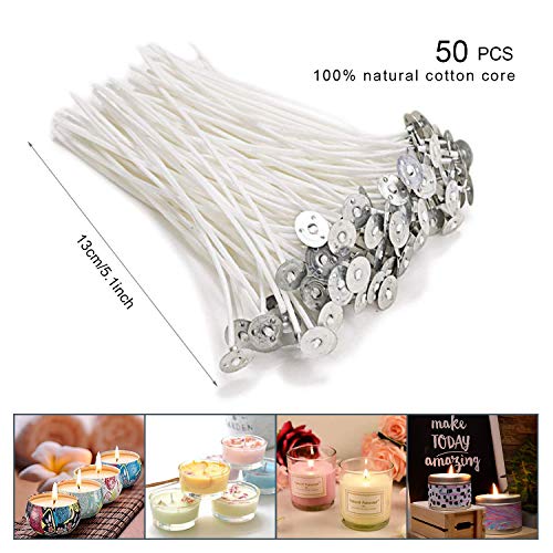 Dingpai Candle Making Supplies, Diy Candles Craft Tools Including Candle Make Pouring Pot, Candle Wicks, Candle Wicks Sticker, 3-Hole Candle Wicks Holder, Candle Tins And Spoon #TOP2