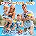 Vmiya Electric Water Gun for Adults Kids Ages 4-8 8-12 with Muzzle Flash, Automatic Squirt Gun Water Pistol, up to 32 FT, Large Capacity 800CC, Summer Outdoor Beach Pool Party Toy Gift, Gray