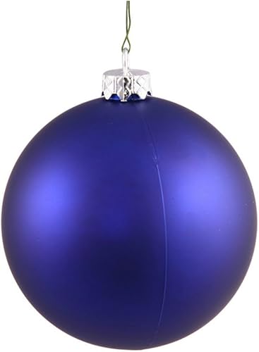 Vista 154 de Vickerman Adorno de bola de caramelo rojo de 12 pulgadas, inastillable y resistente a los rayos UV, confiable y listo para colgar, adornos rojos