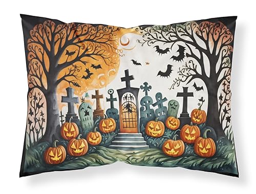 Caroline's Treasures DAC2267PILLOWCASE Papel Picado Skeletons Spooky Halloween Fabric Standard Pillowcase Lightweight Super Soft Easy Care Decorative Artwork Pillowcase, Standard