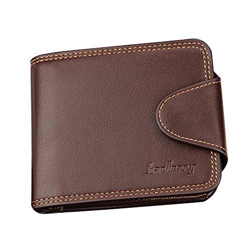 Preisvergleich Produktbild JERFER Herrenmode Leder Identifikation-Kartenhalter Brieftasche Portemonnaie Handtasche (Kaffee)