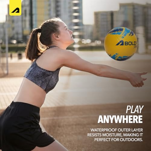 Image of Boldfit Volleyball Standard Size for Men and Women Sports Volley Ball with Free Pin Strong Grip Vollyball Original Brand Volleyball for Boys Super Volly Ball - Striker Yellow