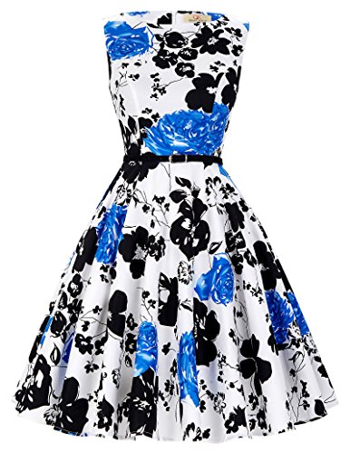 GK Vintage Dress Vestido retro vintage de diseño de moda para mujer Medio Color Nk