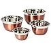 Colleta Home Stainless Steel Mixing Bowls-4 Pc set- Stackable Nesting Bowls - Polished Matte Finish - Cookware Set