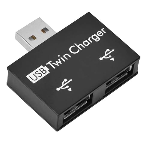 Mini Hub USB2 0 Male to 2-Port USB Twin Charger Splitter Adapter Converter Kit for Mobile Phone Laptop