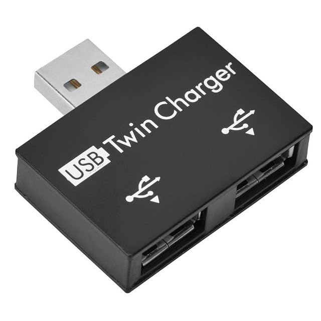 Mini Hub USB2 0 Male to 2-Port USB Twin Charger Splitter Adapter Converter Kit for Mobile Phone Laptop