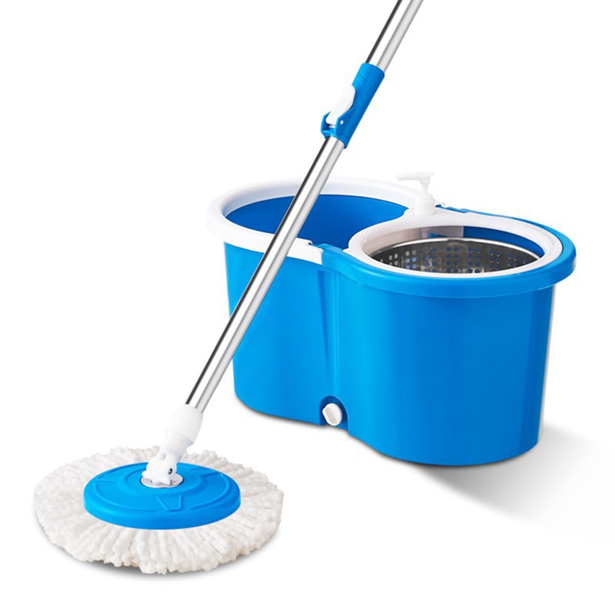 ECVVSpin Mop and Basket Set - Advanced Effortless mop for floor Cleaning with Super Absorbent 360 Microfiber Mop