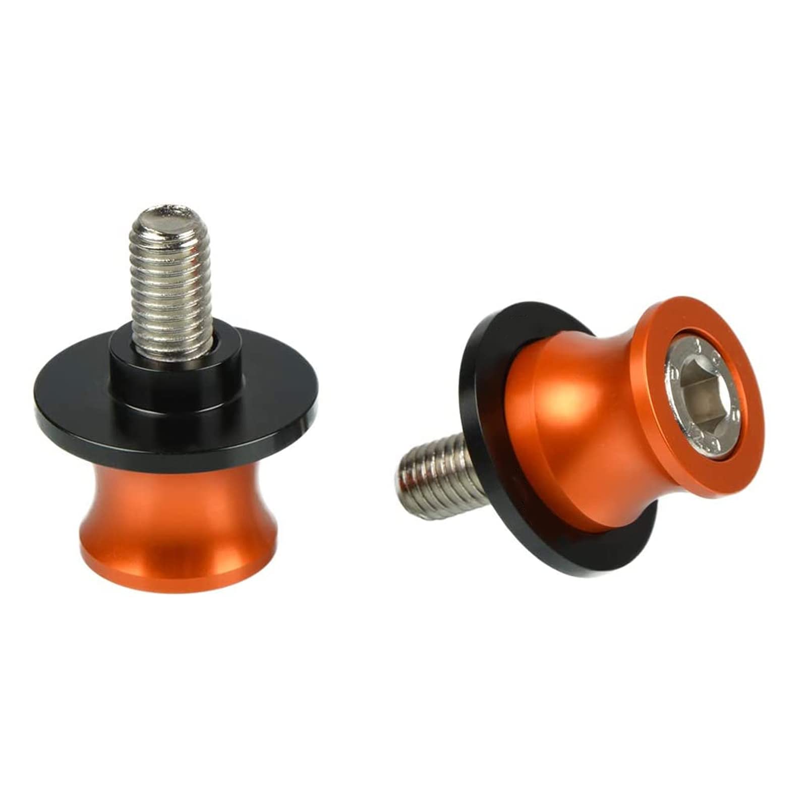 CNC Aluminio Diabolos M10 Basculante de Deslizadores Tornillos del Soporte para Duke 125 200 2012-2015 Duke 390 2013-2015-Naranja