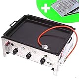 [page_title]-D&L Profi Gasbräter Gastrobräter Gasgrill 55510 + Grill-Set 511 + Pfanne 504 Set 4 Edelstahl GASBRÄTER 10KW 3 flammig GASGRILL BRÄTER Grill BBQ Grillwagen Pfanne AWZ