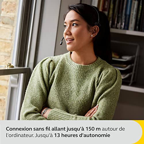 Jabra Engage 55 – Micro-casque mono sans fil avec adaptateur DECT USB-A Link 400, Microphone à réduction de bruit, Portée étendue – Certifié Google Meet/Zoom – Compatible UC – Noir - Les Beatles, Paul McCartney, John Lennon, RIngo Starr, George Harrison Jabra Engage 55 - Micro-casque mono sans fil avec adaptateur DECT USB-A Link 400, Microphone à réduction de bruit, Portée étendue - Certifié Google Meet/Zoom - Compatible UC - Noir – Image 4
