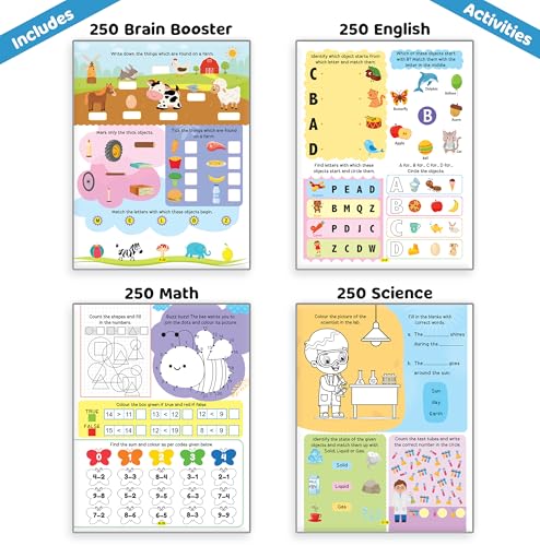 Image of 1001 Activity Book for Children Age 5+ | Comprehensive Collection of Brain-boosting Activities | English, Science, Maths & Brain-Booster Activities ... | Educational and Fun | The Book Tree Books