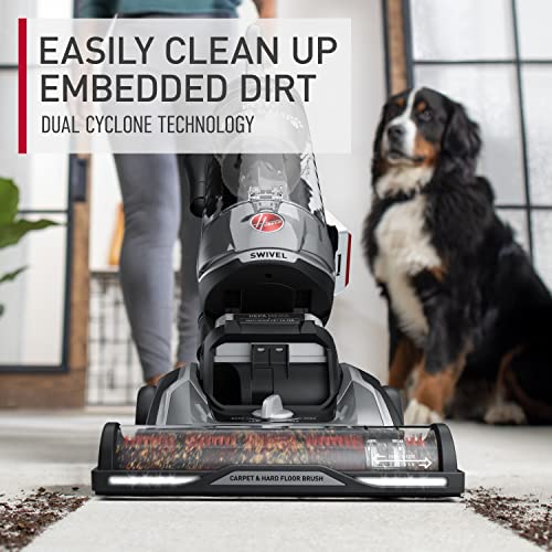 Hoover Maxlife Elite Swivel Xl Pet Vacuum Cleaner With Hepa Media Filtration, Bagless Multi-Surface Upright For Carpets And Hard Floors, Uh75250, Grey #TOP4