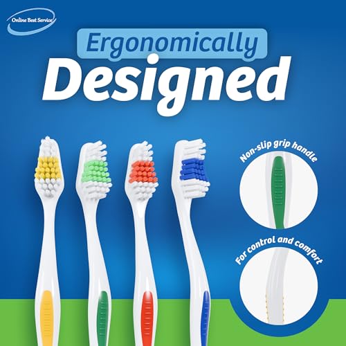 Online Best Service 100 Pack Toothbrush Standard Classic Medium Soft Toothbrush Bulk Individually Wrapped