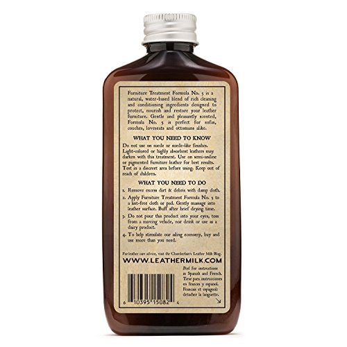 Chamberlain’s Leather Milk Furniture Treatment - All-Natural Leather Cleaner, Leather Conditioner For Couches And Living Room Furniture No 5, 6 Oz #TOP1