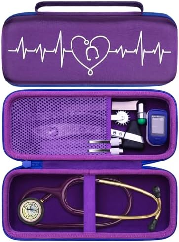 Purple Stethoscope Case for 3M Littmann,MDF, ADC, Omron