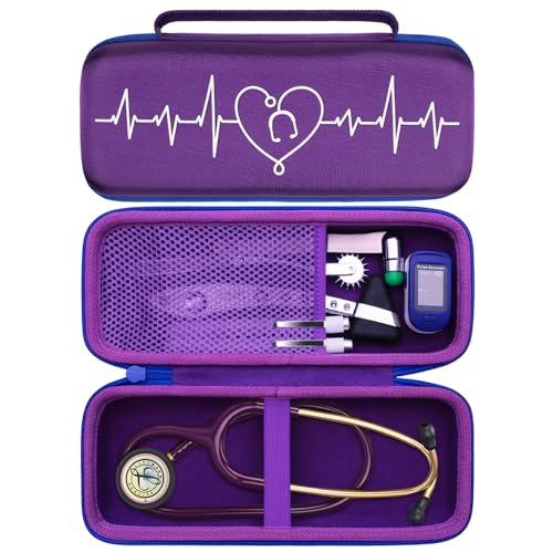 Image of Purple Stethoscope Case for 3M Littmann,MDF, ADC, Omron