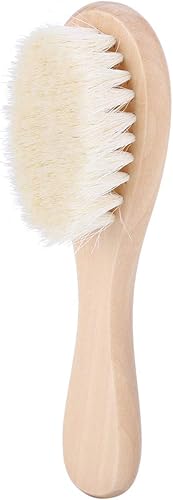 Miniatura 7 de Pssopp Kits de cepillo de pelo de cabra recién nacido, peine suave para el cuidado diario recién nacido niños pequeños